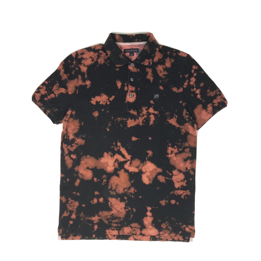 Banana Republic Polo Shirt Bleach Dye Tie Dye